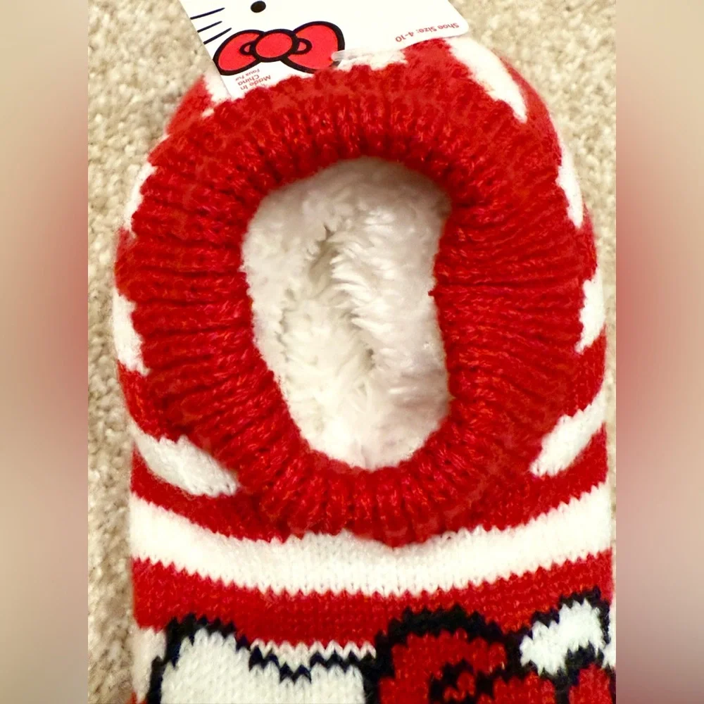 Hello Kitty Striped Red and White Mittens